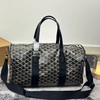Goyarrd Luxury Monogram Travel Duffle Bag With Shoulder Strap (Black-2389)