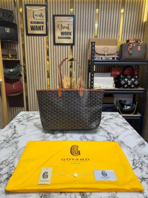 Goyarrd Artois MM Tote Bag With Dust Bag (Brown) (G2040)