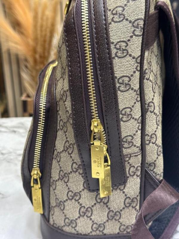Gucc Ophidia GG Printed Backpack With Dust Bag (XL104-Brown)