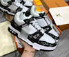 LOUIiSS VUITTONN TRAINERS MONOGRAM DENIM WHITE BLACK