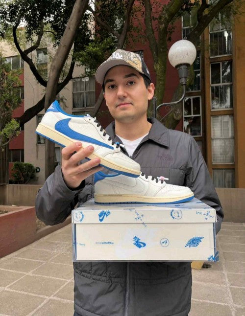 Semi UA Travis scott X Nikkee Air Jordan 1 Low Fragment heat OG BOX