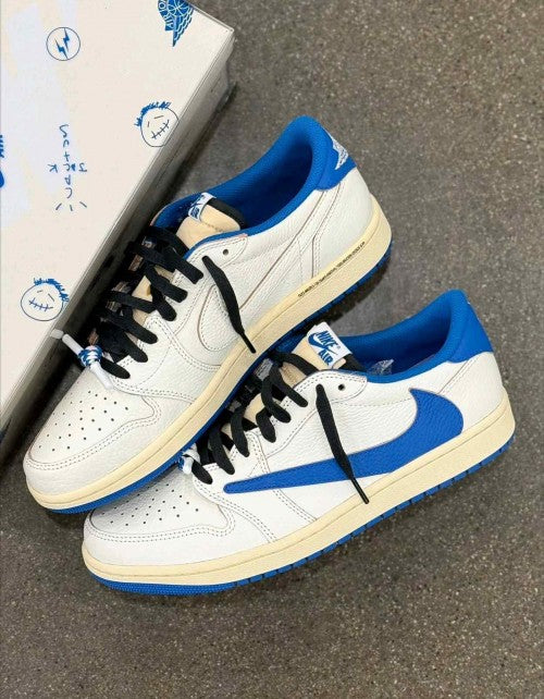 Semi UA Travis scott X Nikkee Air Jordan 1 Low Fragment heat OG BOX