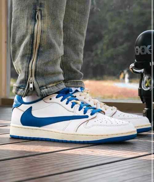 Semi UA Travis scott X Nikkee Air Jordan 1 Low Fragment heat OG BOX