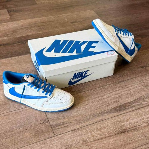 Semi UA Travis scott X Nikkee Air Jordan 1 Low Fragment heat OG BOX