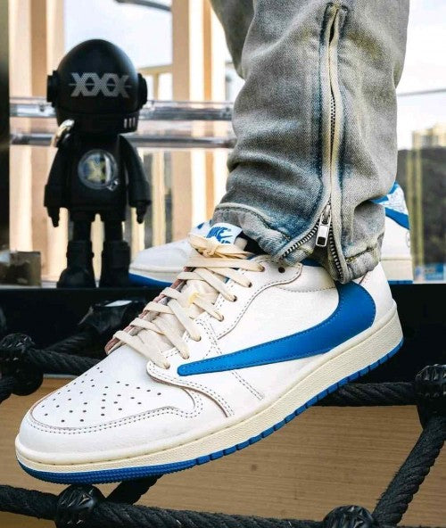 Semi UA Travis scott X Nikkee Air Jordan 1 Low Fragment heat OG BOX