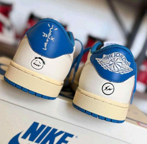Semi UA Travis scott X Nikkee Air Jordan 1 Low Fragment heat OG BOX