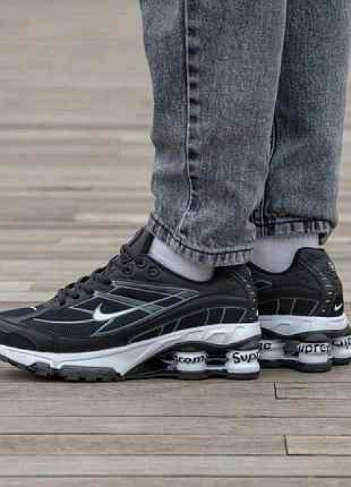 nikkee Shox Ride 2 Supreme  BLACK WHITE