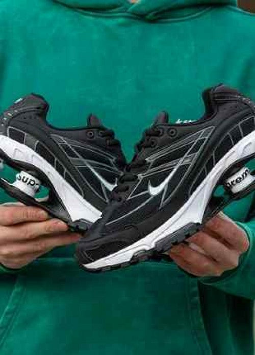nikkee Shox Ride 2 Supreme  BLACK WHITE