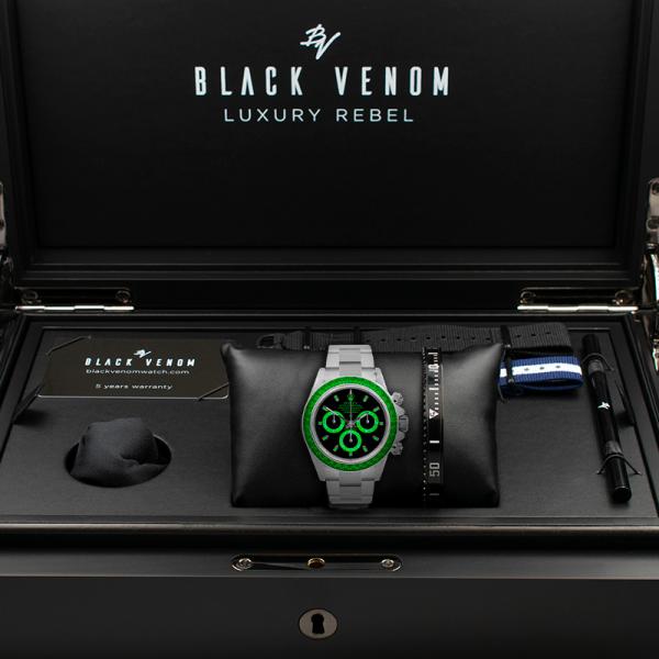 Roleex Cosmograph Daytona Silver Green crystal  Dial