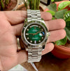 Roleex Day-Date Silver Green Diamond Automatic
