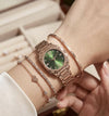 Guccci Women Square Coper Green Dial