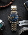 Seiko Presage Cocktail Time Open Heart Automatic 2 ton gold blue