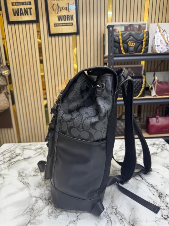 Coac Rivington Signature Classic Canvas Monogram Backpack With Dust Bag