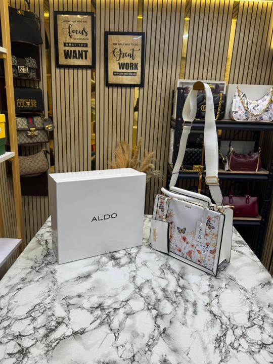 ALD Priaira Floral Tote Bag With Box And Pouch (Pink Flower) (7702)
