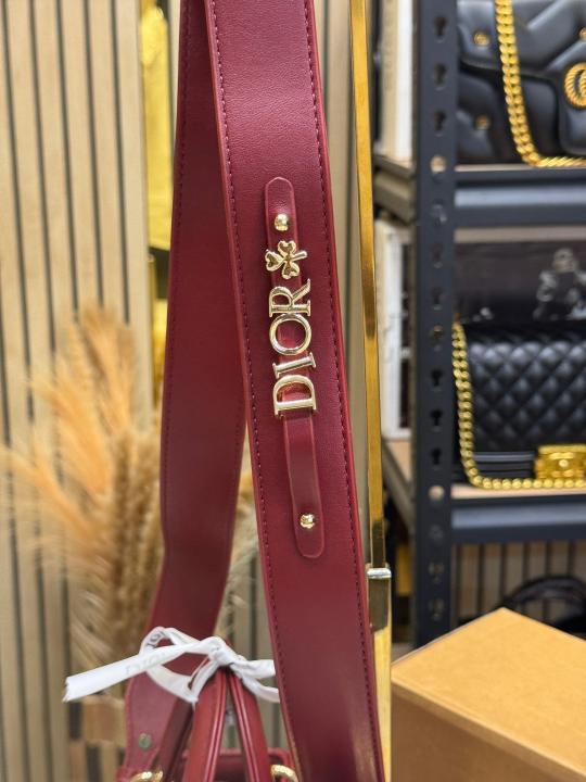 Dio Lady Cannage Bag with Scarf Including Double Og Box & Dust Bag (Maroon)