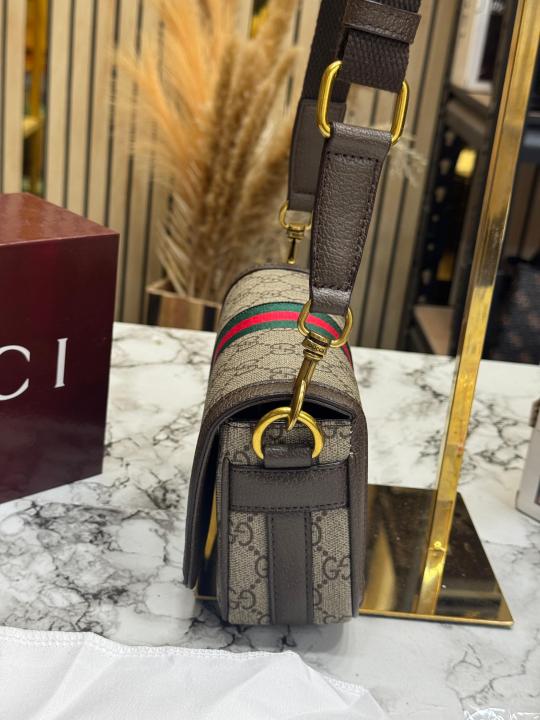 Gucc GG Supreme Ophidia Canvas Shoulder Bag With Double Box Packaging (795466)