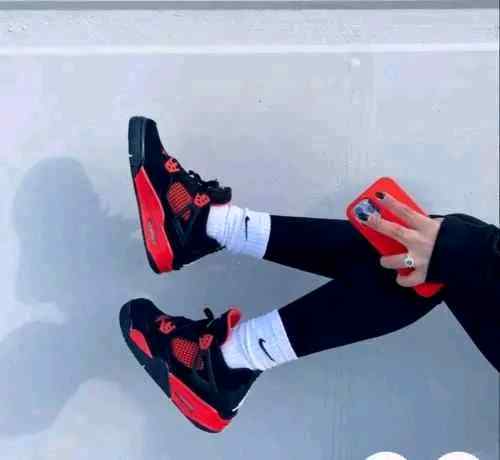 Jordan Retro 4 Red Thunder Semi UA for her