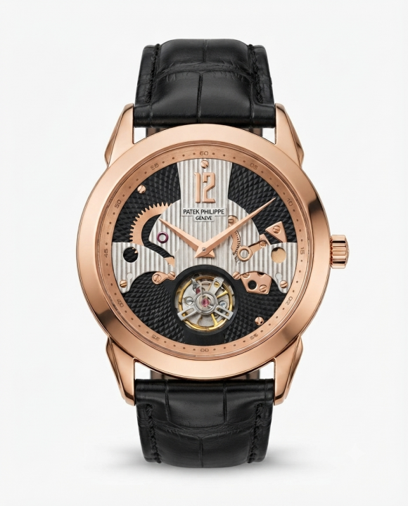 Patek Phillipe Peacock Witness Tourbillon Copper Black Dial