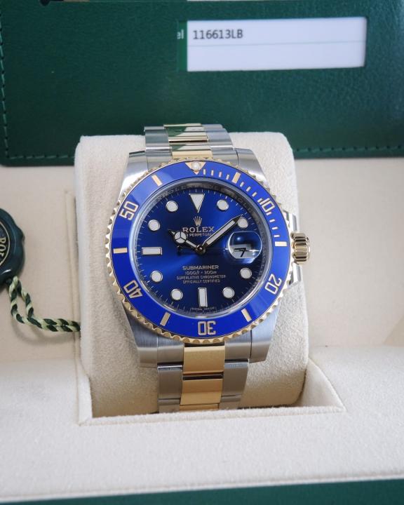 Rolee_x Oyster Perpetual Submarine 2Ton-Gold-Blue