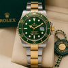 Rolee_x Oyster Perpetual Submarine 2Ton-Gold-Green