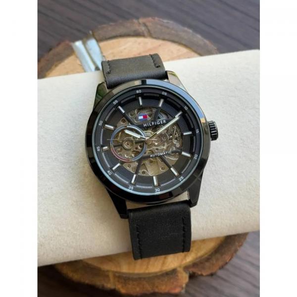 Tommyy  Hilfiger Automatic Leather Belt Full Black AT143