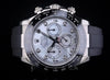 Roleex Cosmograph Daytona chronograph Black Rubber Strap White Dial