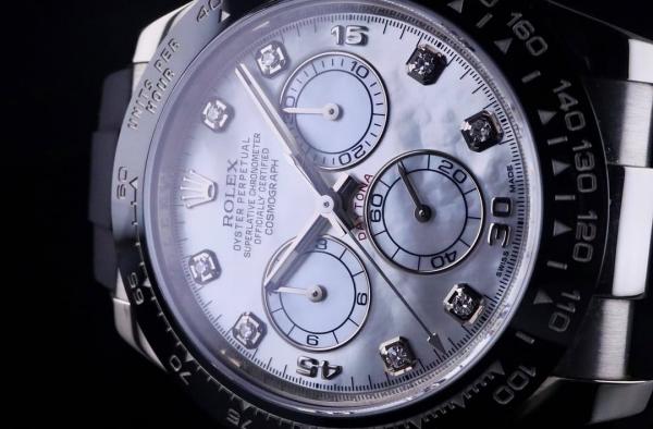Roleex Cosmograph Daytona chronograph Black Rubber Strap White Dial