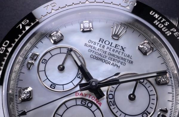 Roleex Cosmograph Daytona chronograph Black Rubber Strap White Dial