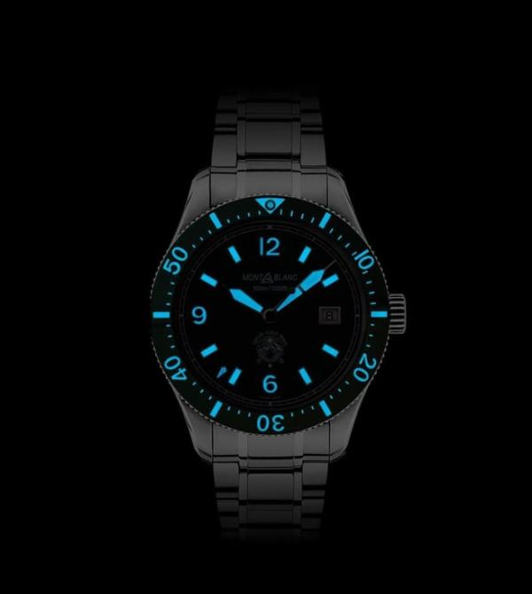 Montblanc 1858 Iced Sea Automatic Date 0 Oxygen Silver Green
