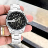 Armaann_i Exchange Ax2418 Hampton Automatic silver Black