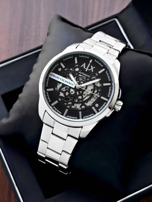 Armaann_i Exchange Ax2418 Hampton Automatic silver Black
