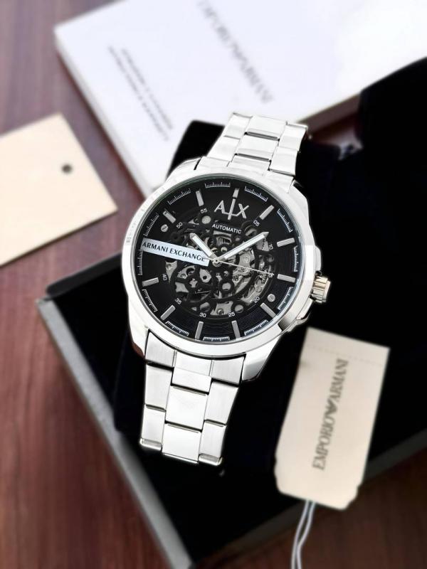 Armaann_i Exchange Ax2418 Hampton Automatic silver Black