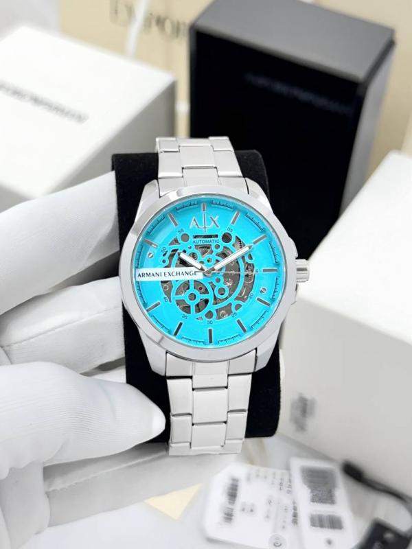 Armaann_i Exchange Ax2418 Hampton Automatic silver Sky Blue