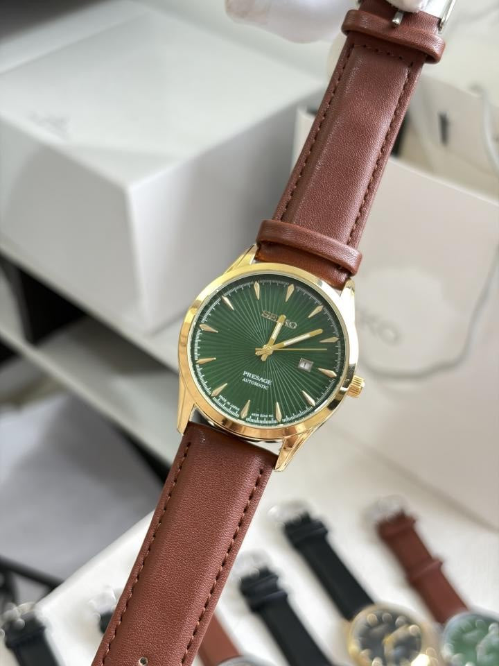 SEIK O PRESAGE LEATHER QUARTZ 930
