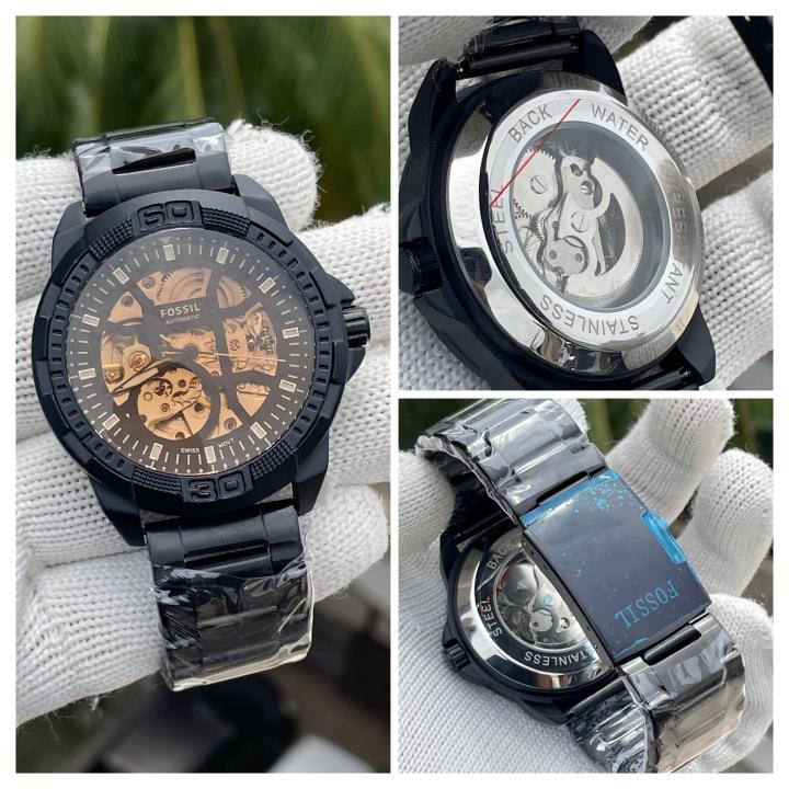 FOSSSIL BRONSON AUTOMATIC ME3256 BLACK BROWN AT234