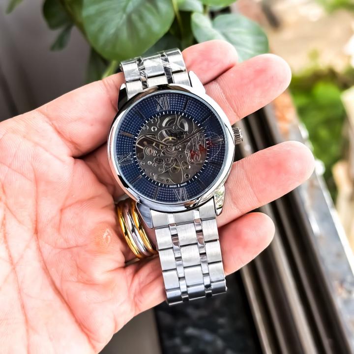 TISSSOT AUTOMATIC SILVER BLUE WATCH