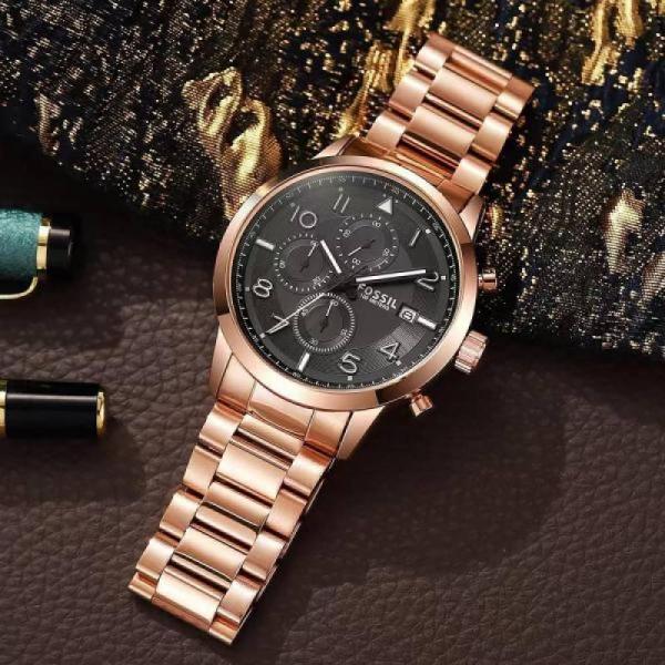 Fossi 100 Meters Chronograph Rose Black