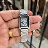 Emporio Armaani Genni Collection rectangular analogue silver white