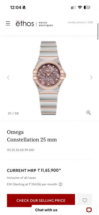 Omeg_ga Constellation Quartz luxury watch.