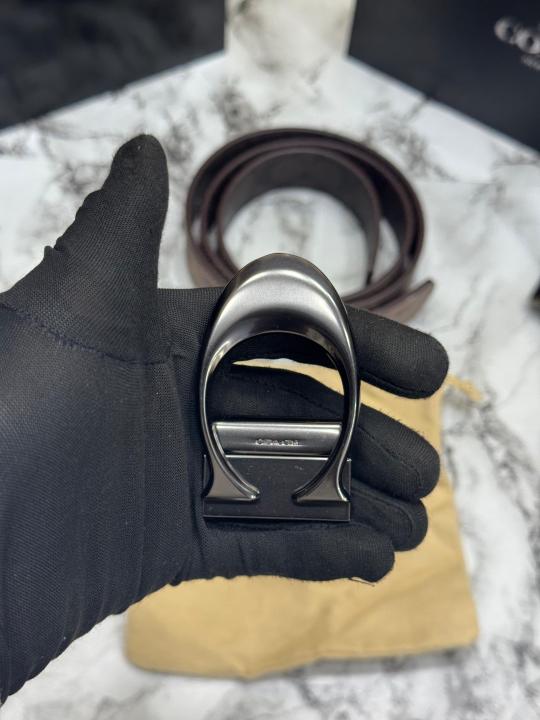 Coac Signature Belt Combo With Reversible Belt Including Box Dust Bag And Carry Bag (C22-Apricot)