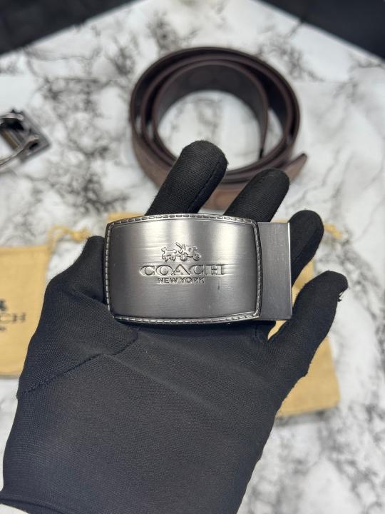 Coac Signature Belt Combo With Reversible Belt Including Box Dust Bag And Carry Bag (C22-Apricot)