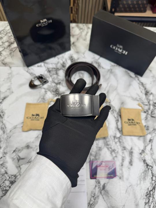 Coac Signature Belt Combo With Reversible Belt Including Box Dust Bag And Carry Bag (C22-Apricot)