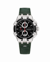 Maurice Lacroix Aikon Chronograph Green Leather Strap Black Dial