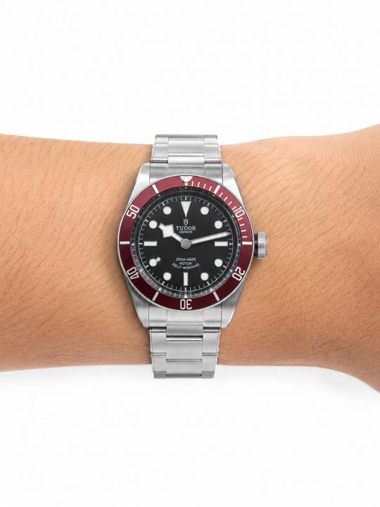 Tudor Black Bay Automatic Burgundy Dark Red Bezel And a Black Gilt Dial