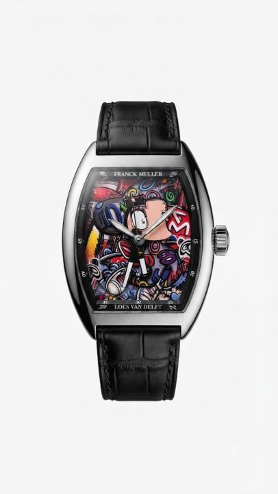 Franck Muller Vanguard Color Dreams Loes Van Delft Black Leather Strap