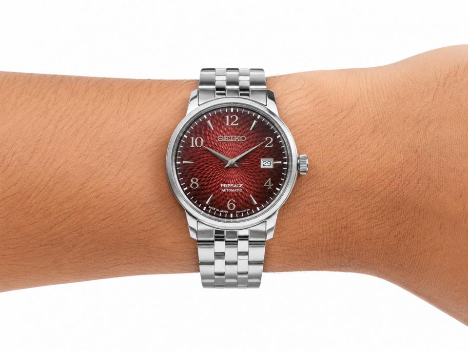Seiko Presage Cocktail Time Negroni Japan Silver Red Dial