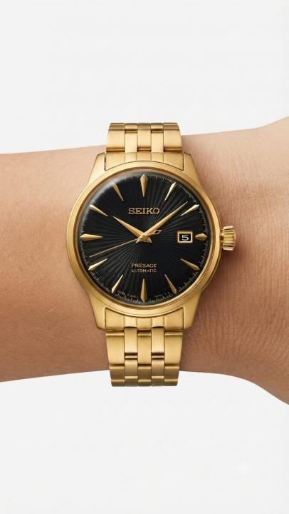 Seiko Presage SRPK48 Japan Gold Black Dial