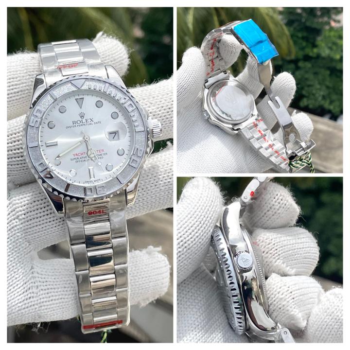 Roleex Yachtmaster Silver White Dial Sweep Movement AT464
