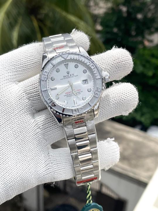 Roleex Yachtmaster Silver White Dial Sweep Movement AT464