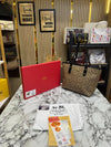 Coac Signature Canvas Zip Tote Bag With Box And Dust Ba ) (8913) (Apricot)